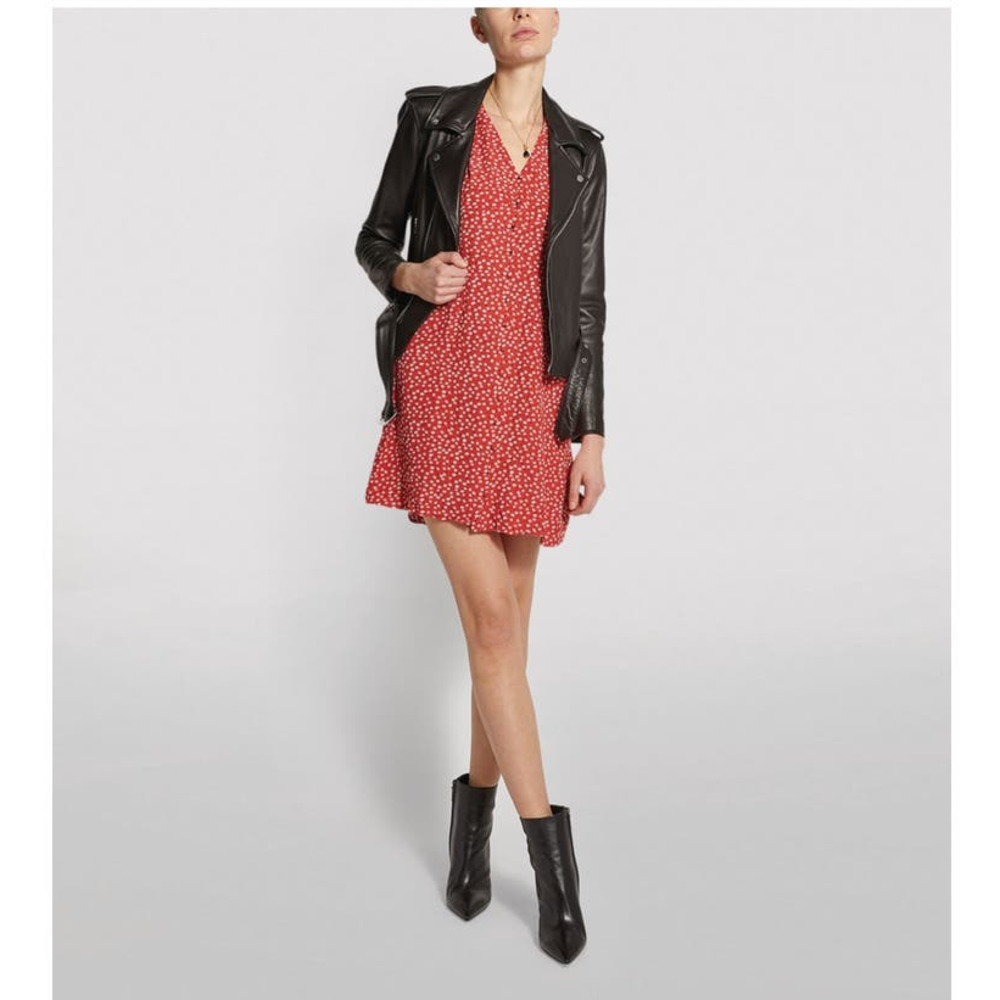 NWT Rails Helena Mini‎ Button Front Dress in Carmine Daisies Size Large